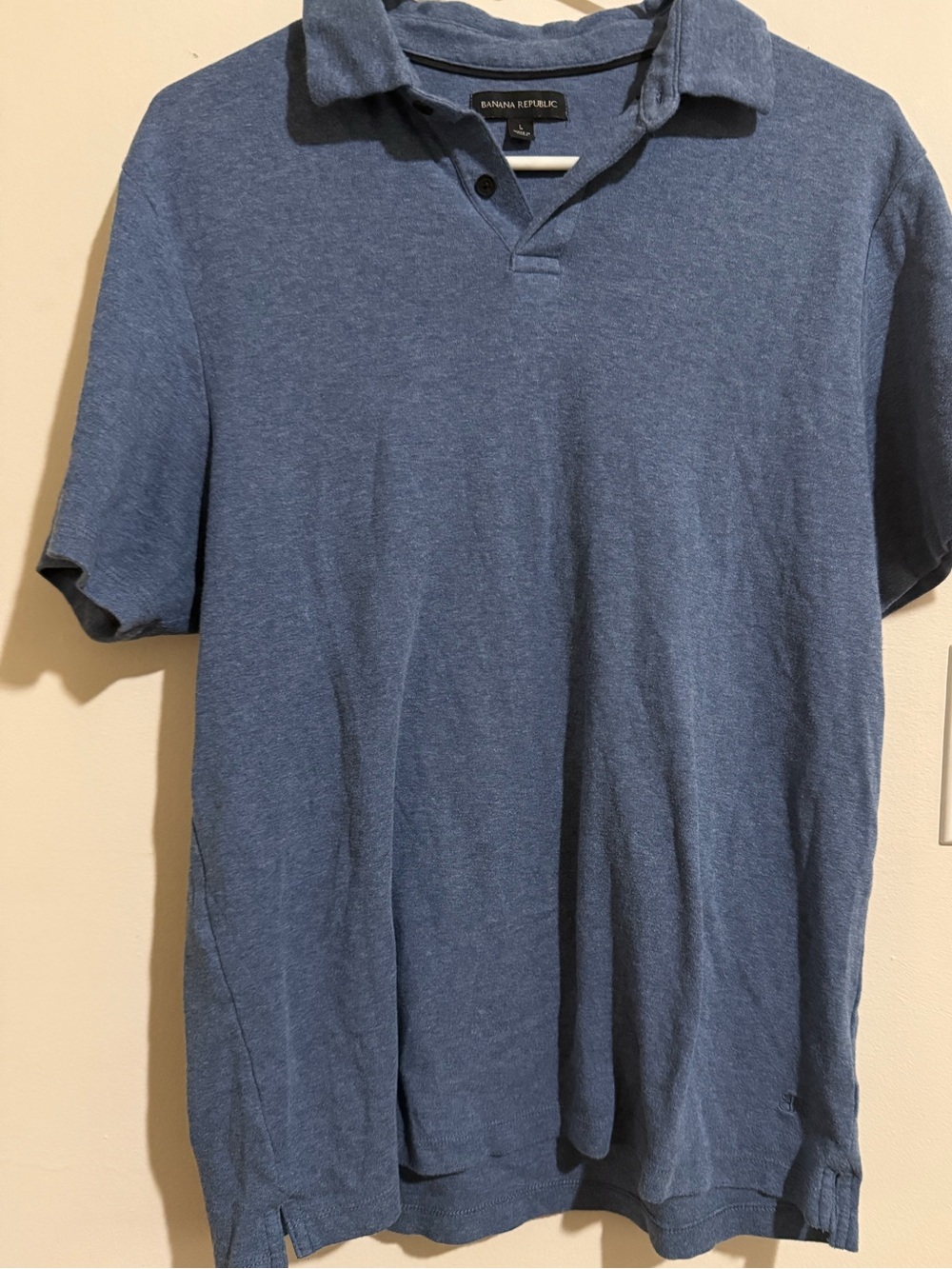 Banana Republic Men's Heathered Blue Polo